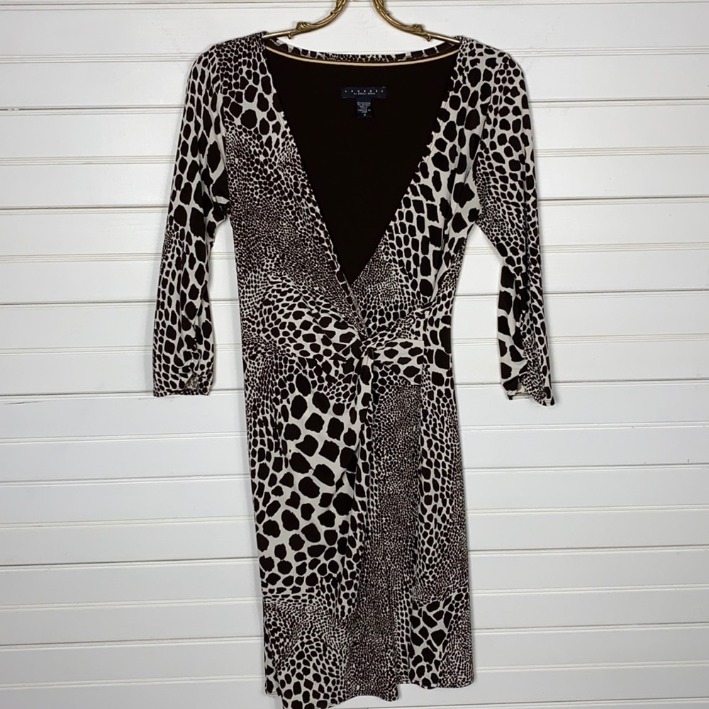 Laundry By Shelli Segal Animal Print Wrap Dress